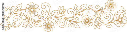 Floral Swirl Border - Elegant Design