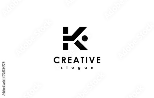 company logo design monogram k abstract