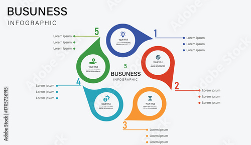 5 Step Business Growth and Success Development Process Infographic