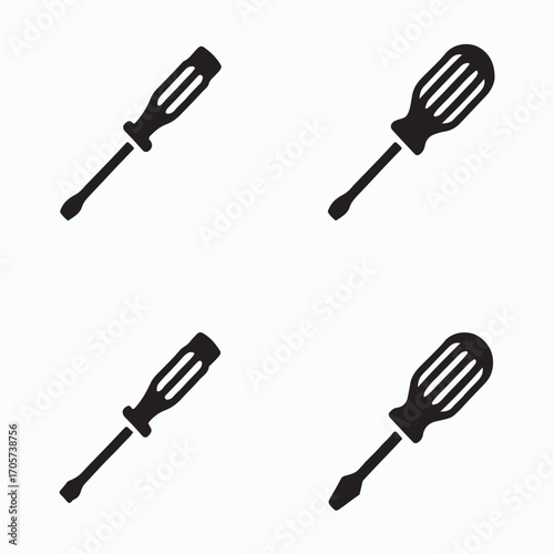Solid precision screwdriver kit black illustration