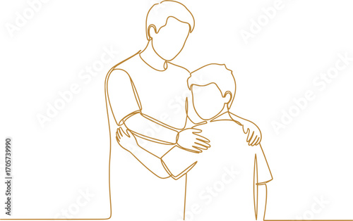 Father and Son, A Moment of Comfort