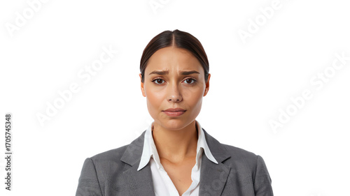 Portrait of a Concerned Young Businesswoman