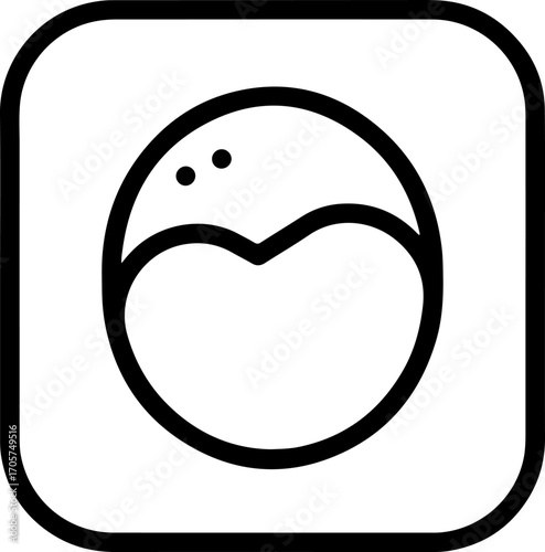 Minimalist Outline Egg Seed Icon Biology Reproduction Fertilization Illustration