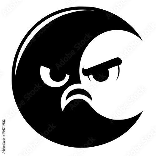 Fantasy image of slightly annoyed Cresent Moon