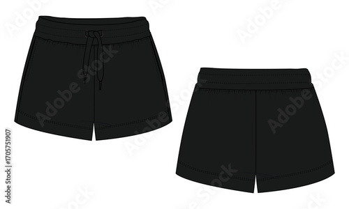 Shorts pants vector illustration black color template for kids