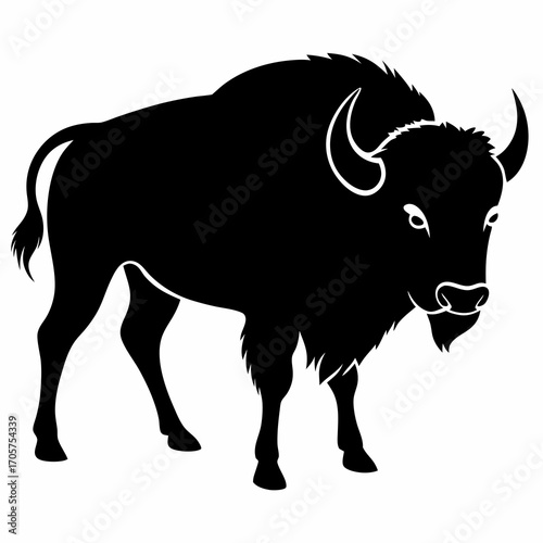 Simple Bison Silhouette