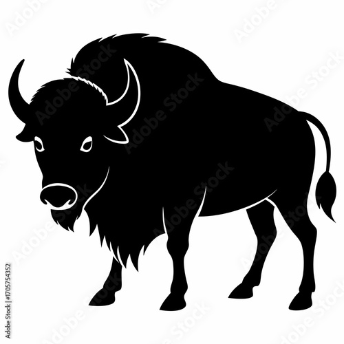 Simple Bison Silhouette