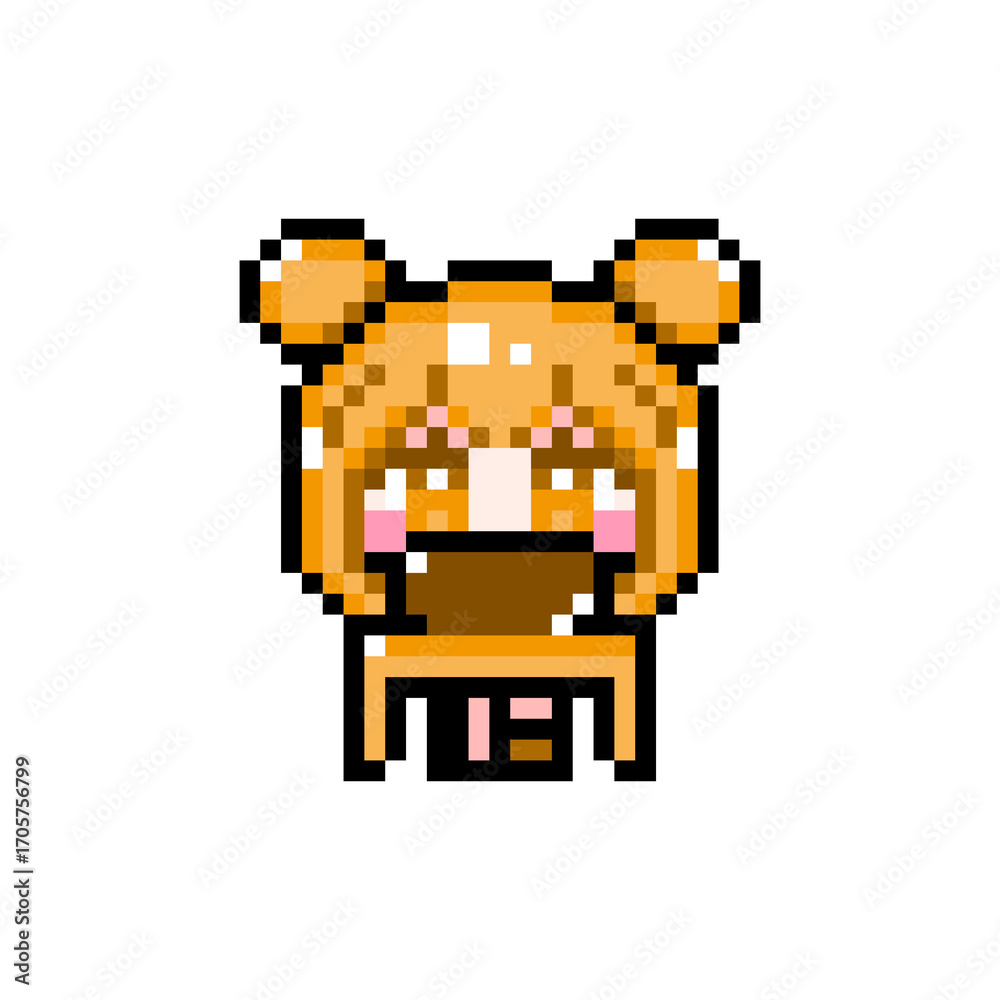 Obraz premium Pixel art girl 02 personal computer 02 (8)