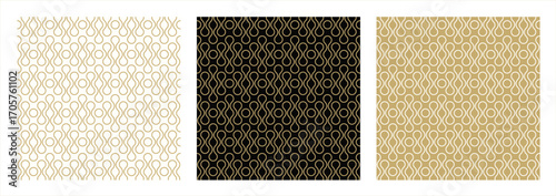 Seamless geometric vector pattern, abstract interlocking loop background, elegant decorative repeating texture for textile wallpaper fashion design
