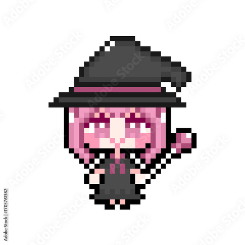 Pixel art girl 01 witch 01 (1)