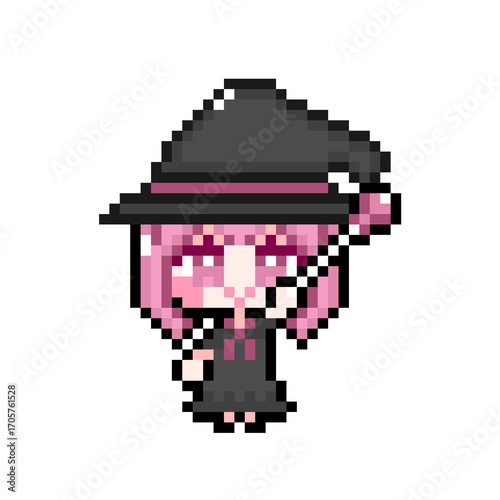 Pixel art girl 01 witch 02 (1)