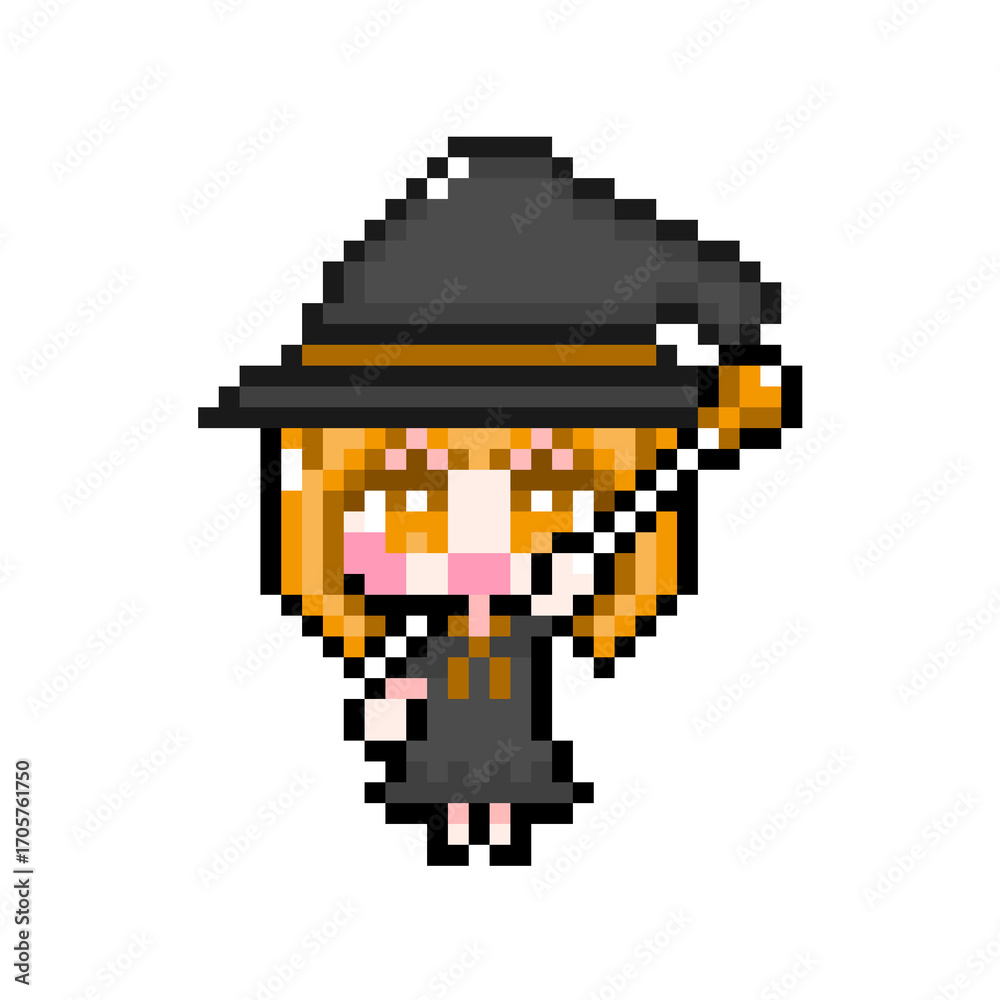 Fototapeta premium Pixel art girl 01 witch 03 (8)