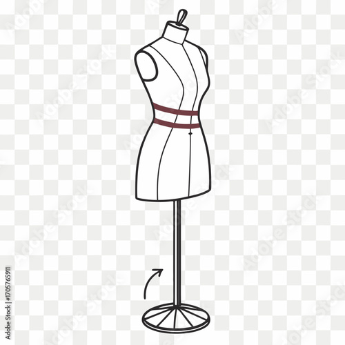 Stylish tailor's mannequin showcasing elegant design with a hint of fashion flair and creative inspiration