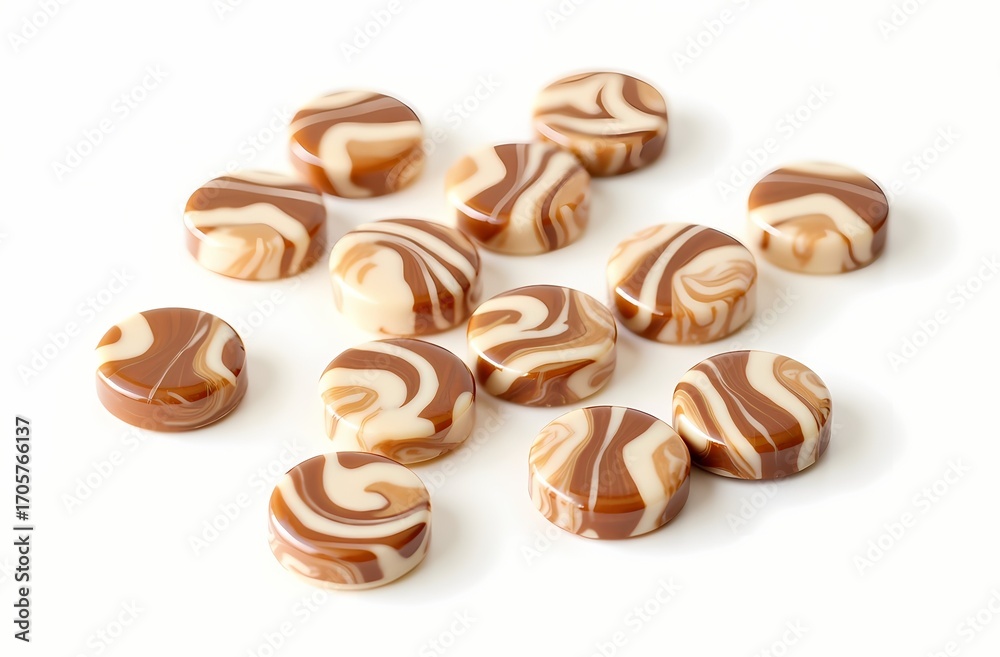 Fototapeta premium chocolate candies on white background