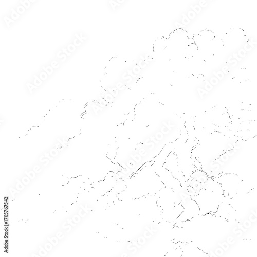 Abstract representation of clouds and lightning with a minimalist black and white design style