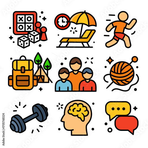 Icon sets for hobbies, lifestyle, and activities