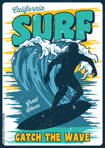 Catch great waves while surfing in California