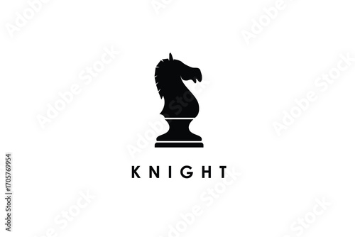 black chess knight