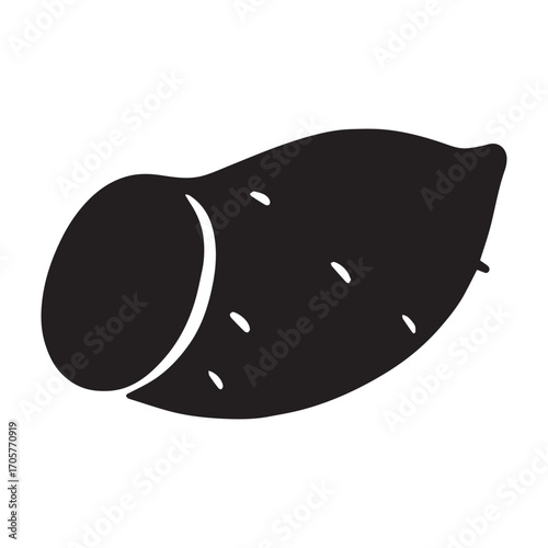 fresh sweet potato harvest hand drawn style vector design