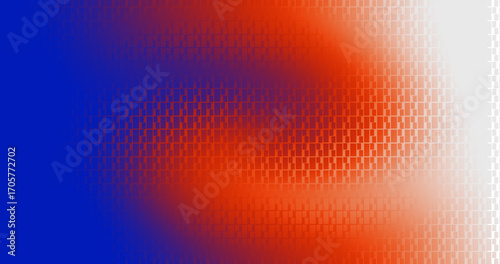 Tableau sur toile Dynamic abstract background with a vibrant gradient of blue, red, and white over