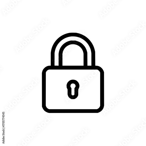 Lock icon security padlock symbol safety protection privacy access control secure access lock outline vector 100