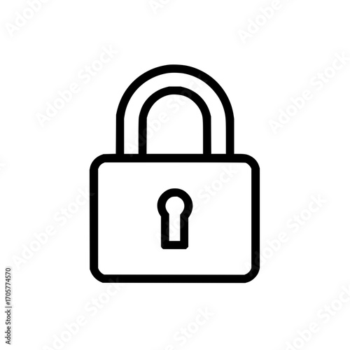 Lock icon vector illustration for security padlock symbol privacy access and protection graphic representation 100