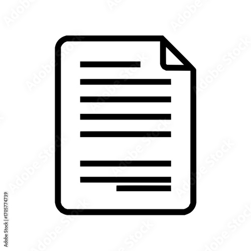 Document file icon vector illustration for business report paper sheet and office file format document 100