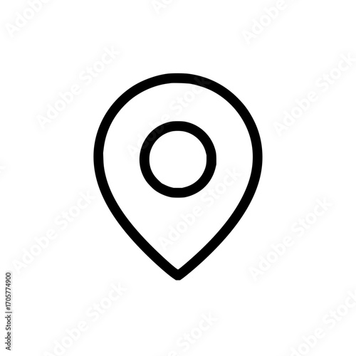 Location pin icon vector map pointer symbol gps navigation marker sign position place pinpoint destination 100