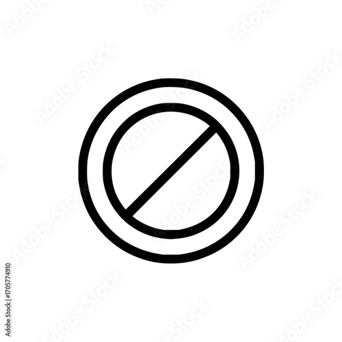 No sign prohibition restricted not allowed symbol vector icon image graphic illustration design element 100