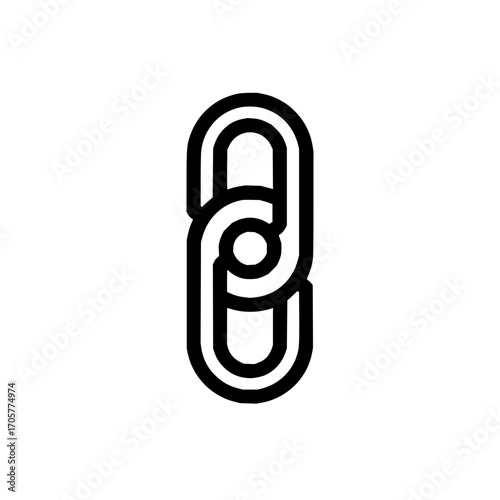 Vector graphic of a link chain connection symbol for business website and social media branding design element