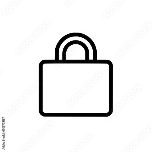 Secure lock icon vector illustration for safety and privacy representing security system and data protection concept