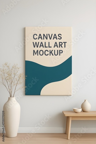 Canvas wall art mockup