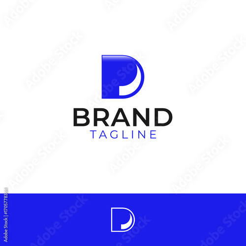 Letter D or PD or DP Logo with Two backgrounds. 