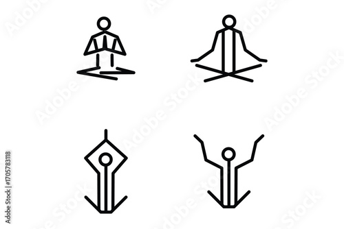 vector illustration of a man and woman yoga logo design