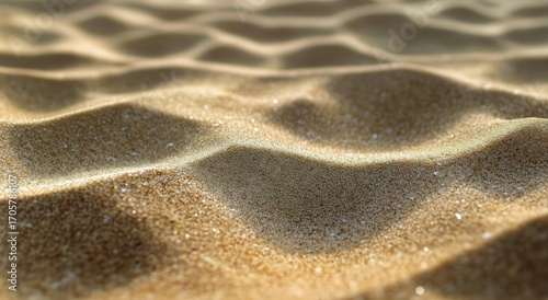 Golden Sand Ripples at Beach Captured During Bright Sunny Afternoon