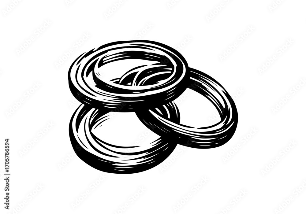 Fototapeta premium Onion hand drawn sketch vector illustration