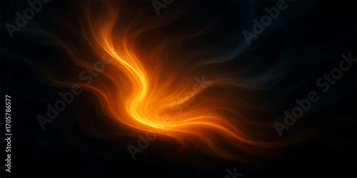Burning hot flames create an abstract background of fiery energy and danger