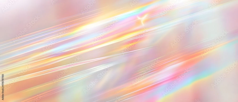 Obraz premium Rainbow light refraction overlay