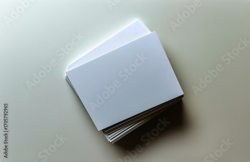 Blank Cards Stacked on a Subtle Textured Surface Ready for Creative Projects ...