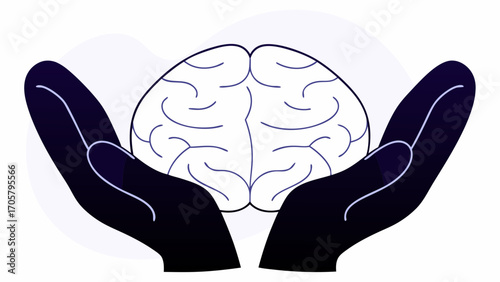 Conceptual illustration symbolizing care, support, and awareness for Mental Health and psychology