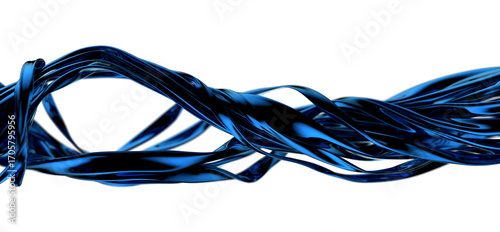 Azure Elegance: Abstract 3D...