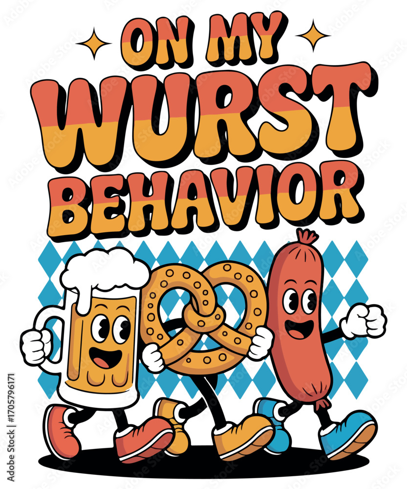 Obraz premium On My Wurst Behavior Oktoberfest Shirt