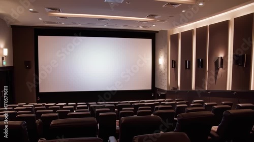 Empty movie theater interior