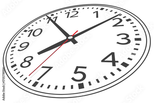 Clock Face Showing Eight O'Clock Time Indication