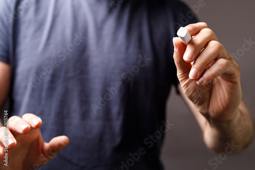 Close-up image of a man's h...