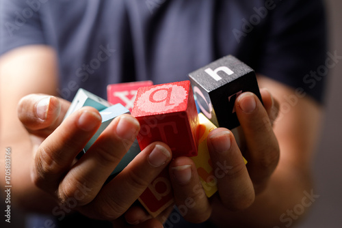Close-up of a child's hands...