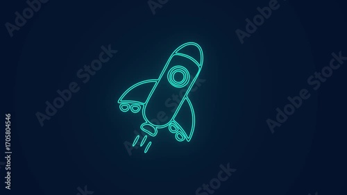Rocket Launch Startup Growth Business Innovation Animation