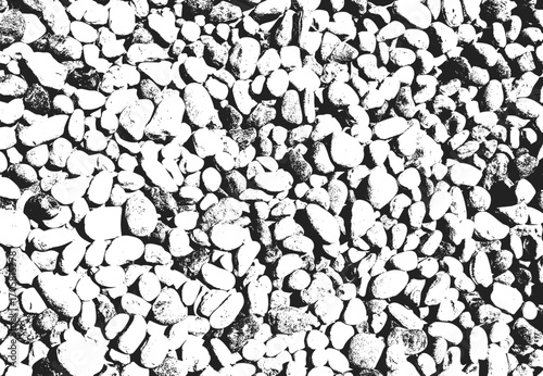 Distressed Stone Texture Background, Vintage Grunge Rock Surface, Rough Gravel Monochrome Pattern, Natural Pebble Grain Backdrop