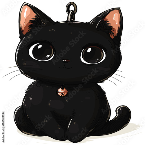 black cat cartoon