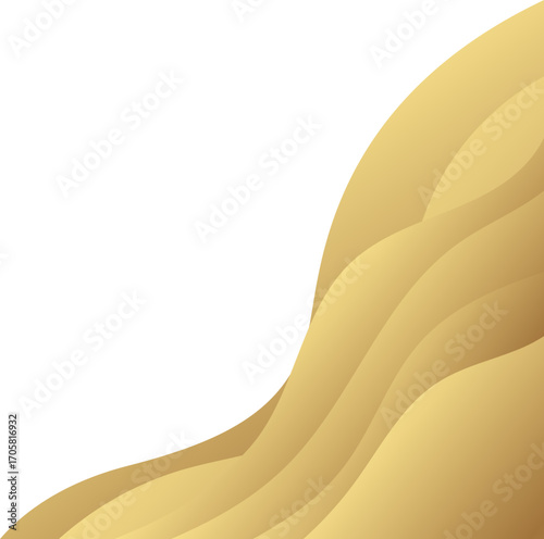 Gold Gradient Vector Corner Element